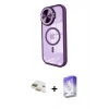 MARSİLYAN™- iPhone 11 Kılıf Kıvılcım Modern Koleksiyonu - Siyah Bilvis 5in1 3D Magic Cam Ekran Koruyucu + Pers Alüminyum Kamera Lens - GD