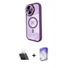 MARSİLYAN™- iPhone 11 Kılıf Kıvılcım Modern Koleksiyonu - Siyah Bilvis 5in1 3D Magic Cam Ekran Koruyucu + Kamera Lens Koruma Cam - SF