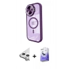 MARSİLYAN™- iPhone 11 Kılıf Kıvılcım Modern Koleksiyonu - Siyah Bilvis 5in1 5D Magic Hayalet Cam Ekran Koruyucu + Raze Metal Kamera Lens - GS