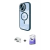 MARSİLYAN™- iPhone 11 Kılıf Kıvılcım Modern Koleksiyonu - Siyah Bilvis 5in1 5D Magic Hayalet Cam Ekran Koruyucu + Pers Alüminyum Kamera Lens - YL