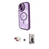 MARSİLYAN™- iPhone 11 Kılıf Kıvılcım Modern Koleksiyonu - Siyah Bilvis Hayalet Cam Ekran Koruyucu + Pers Alüminyum Kamera Lens - KI