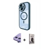 MARSİLYAN™- iPhone 11 Kılıf Kıvılcım Modern Koleksiyonu - Siyah Bilvis Hayalet Cam Ekran Koruyucu + Raze Metal Kamera Lens - MR