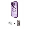 MARSİLYAN™- iPhone 11 Kılıf Kıvılcım Modern Koleksiyonu - Siyah Bilvis Hayalet Cam Ekran Koruyucu + Pers Alüminyum Kamera Lens - YL