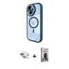 MARSİLYAN™- iPhone 11 Kılıf Kıvılcım Modern Koleksiyonu - Siyah Bilvis Hayalet Cam Ekran Koruyucu + Pers Alüminyum Kamera Lens - YL