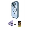 MARSİLYAN™- iPhone 11 Kılıf Kıvılcım Modern Koleksiyonu - Siyah Buffer Cam Ekran Koruyucu + Raze Metal Kamera Lens - MR
