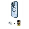 MARSİLYAN™- iPhone 11 Kılıf Kıvılcım Modern Koleksiyonu - Siyah Buffer Cam Ekran Koruyucu + Pers Alüminyum Kamera Lens - LT
