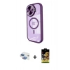 MARSİLYAN™- iPhone 11 Kılıf Kıvılcım Modern Koleksiyonu - Siyah Buffer Cam Ekran Koruyucu + Pers Alüminyum Kamera Lens - GI