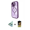 MARSİLYAN™- iPhone 11 Kılıf Kıvılcım Modern Koleksiyonu - Siyah Buffer Cam Ekran Koruyucu + Raze Metal Kamera Lens - MI