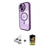 MARSİLYAN™- iPhone 11 Kılıf Kıvılcım Modern Koleksiyonu - Siyah Buffer Cam Ekran Koruyucu + Raze Metal Kamera Lens - GS