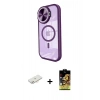 MARSİLYAN™- iPhone 11 Kılıf Kıvılcım Modern Koleksiyonu - Siyah Buffer Cam Ekran Koruyucu + Renkli Kamera Lens Koruma Cam - YL