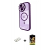 MARSİLYAN™- iPhone 11 Kılıf Kıvılcım Modern Koleksiyonu - Siyah Buffer Cam Ekran Koruyucu + Renkli Kamera Lens Koruma Cam - TU