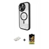 MARSİLYAN™- iPhone 11 Kılıf Kıvılcım Modern Koleksiyonu - Siyah Buffer Cam Ekran Koruyucu + Renkli Kamera Lens Koruma Cam - YL