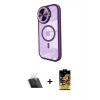 MARSİLYAN™- iPhone 11 Kılıf Kıvılcım Modern Koleksiyonu - Siyah Buffer Cam Ekran Koruyucu + Şeffaf Kamera Lens Koruma Cam
