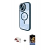 MARSİLYAN™- iPhone 11 Kılıf Kıvılcım Modern Koleksiyonu - Siyah Buffer Hayalet Cam Ekran Koruyucu + Pers Alüminyum Kamera Lens - KI