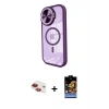 MARSİLYAN™- iPhone 11 Kılıf Kıvılcım Modern Koleksiyonu - Siyah Buffer Hayalet Cam Ekran Koruyucu + Pers Alüminyum Kamera Lens - KI