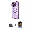 MARSİLYAN™- iPhone 11 Kılıf Kıvılcım Modern Koleksiyonu - Siyah Buffer Hayalet Cam Ekran Koruyucu + Kamera Lens Koruma Cam - SF