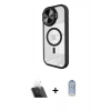MARSİLYAN™- iPhone 11 Kılıf Kıvılcım Modern Koleksiyonu - Siyah Joko Magic 5D Cam + Kamera Lens Koruma Cam - SF