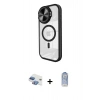 MARSİLYAN™- iPhone 11 Kılıf Kıvılcım Modern Koleksiyonu - Siyah Joko Magic 5D Cam + Pers Alüminyum Kamera Lens - GI