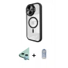 MARSİLYAN™- iPhone 11 Kılıf Kıvılcım Modern Koleksiyonu - Siyah Joko Magic 5D Cam + Raze Metal Kamera Lens - MI