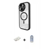 MARSİLYAN™- iPhone 11 Kılıf Kıvılcım Modern Koleksiyonu - Siyah Joko Magic 5D Cam + Renkli Kamera Lens Koruma Cam - SI
