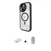 MARSİLYAN™- iPhone 11 Kılıf Kıvılcım Modern Koleksiyonu - Siyah Joko Magic 5D Cam + Renkli Kamera Lens Koruma Cam - TU