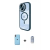 MARSİLYAN™- iPhone 11 Kılıf Kıvılcım Modern Koleksiyonu - Siyah Joko Magic 5D Cam + Neon Fosforlu Kamera Lens - TU