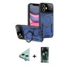 MARSİLYAN™- iPhone 11 Kılıf Kıvılcım Modern Serisi - Şeffaf 360 Full Body Arka Koruyucu + Raze Metal Kamera Lens - MI