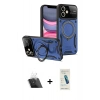 MARSİLYAN™- iPhone 11 Kılıf Kıvılcım Modern Serisi - Şeffaf Pasifik Cam Ekran Koruyucu + Kamera Lens Koruma Cam - SF
