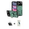 MARSİLYAN™- iPhone 11 Kılıf Kıvılcım Modern Serisi - Şeffaf Pasifik Cam Ekran Koruyucu + Kamera Lens Koruma Cam - SF