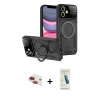 MARSİLYAN™- iPhone 11 Kılıf Kıvılcım Modern Serisi - Şeffaf Pasifik Cam Ekran Koruyucu + Pers Alüminyum Kamera Lens - KI