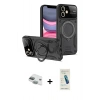 MARSİLYAN™- iPhone 11 Kılıf Kıvılcım Modern Serisi - Şeffaf Pasifik Cam Ekran Koruyucu + Pers Alüminyum Kamera Lens - YL
