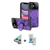 MARSİLYAN™- iPhone 11 Kılıf Kıvılcım Modern Serisi - Şeffaf Royal Nano Ekran Koruyucu + Raze Metal Kamera Lens - KI