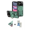 MARSİLYAN™- iPhone 11 Kılıf Kıvılcım Modern Serisi - Şeffaf Royal Nano Ekran Koruyucu + Raze Metal Kamera Lens - KI
