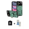 MARSİLYAN™- iPhone 11 Kılıf Kıvılcım Modern Serisi - Şeffaf Royal Nano Ekran Koruyucu + PVD Metal Kamera Lens - TU