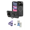 MARSİLYAN™- iPhone 11 Kılıf Kıvılcım Modern Serisi - Şeffaf Royal Nano Ekran Koruyucu + Raze Metal Kamera Lens - MR