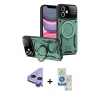 MARSİLYAN™- iPhone 11 Kılıf Kıvılcım Modern Serisi - Şeffaf Royal Nano Ekran Koruyucu + Raze Metal Kamera Lens - MR