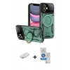 MARSİLYAN™- iPhone 11 Kılıf Kıvılcım Modern Serisi - Şeffaf Royal Nano Ekran Koruyucu + Renkli Kamera Lens Koruma Cam - SI