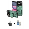 MARSİLYAN™- iPhone 11 Kılıf Kıvılcım Modern Serisi - Şeffaf Royal Nano Ekran Koruyucu + Kamera Lens Koruma Cam - SF