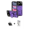 MARSİLYAN™- iPhone 11 Kılıf Kıvılcım Modern Serisi - Şeffaf Uv Polymer Nano Ekran Koruyucu + Kamera Lens Koruma Cam - SF