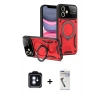 MARSİLYAN™- iPhone 11 Kılıf Kıvılcım Modern Serisi - Şeffaf Uv Polymer Nano Ekran Koruyucu + PVD Metal Kamera Lens - MI