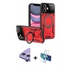 MARSİLYAN™- iPhone 11 Kılıf Kıvılcım Modern Serisi - Siyah 3D Antistatik Cam Ekran Koruyucu + Raze Metal Kamera Lens - MR