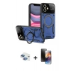MARSİLYAN™- iPhone 11 Kılıf Kıvılcım Modern Serisi - Siyah 3D Antistatik Mat Seramik Nano Ekran Koruyucu + Pers Alüminyum Kamera Lens - GI