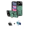 MARSİLYAN™- iPhone 11 Kılıf Kıvılcım Modern Serisi - Siyah 3D Antistatik Seramik Nano Ekran Koruyucu + Şeffaf Kamera Lens Koruma Cam