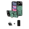 MARSİLYAN™- iPhone 11 Kılıf Kıvılcım Modern Serisi - Siyah 6D Antistatik Mat Seramik Hayalet Nano Ekran Koruyucu + Kamera Lens Koruma Cam - SF
