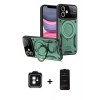 MARSİLYAN™- iPhone 11 Kılıf Kıvılcım Modern Serisi - Siyah 6D Antistatik Mat Seramik Hayalet Nano Ekran Koruyucu + PVD Metal Kamera Lens - MI