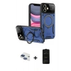 MARSİLYAN™- iPhone 11 Kılıf Kıvılcım Modern Serisi - Siyah 6D Antistatik Mat Seramik Hayalet Nano Ekran Koruyucu + Pers Alüminyum Kamera Lens - LT