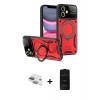 MARSİLYAN™- iPhone 11 Kılıf Kıvılcım Modern Serisi - Siyah 6D Antistatik Mat Seramik Hayalet Nano Ekran Koruyucu + Pers Alüminyum Kamera Lens - YL