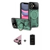 MARSİLYAN™- iPhone 11 Kılıf Kıvılcım Modern Serisi - Siyah 6D Antistatik Mat Seramik Hayalet Nano Ekran Koruyucu + Raze Metal Kamera Lens - SH