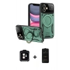 MARSİLYAN™- iPhone 11 Kılıf Kıvılcım Modern Serisi - Siyah 6D Antistatik Mat Seramik Hayalet Nano Ekran Koruyucu + PVD Metal Kamera Lens - TU