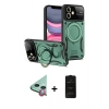 MARSİLYAN™- iPhone 11 Kılıf Kıvılcım Modern Serisi - Siyah 6D Antistatik Mat Seramik Hayalet Nano Ekran Koruyucu + Raze Metal Kamera Lens - KI